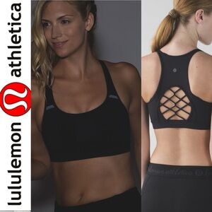 lululemon athletica Black Sports Bra Lululemon Sweaty Or Not Bra